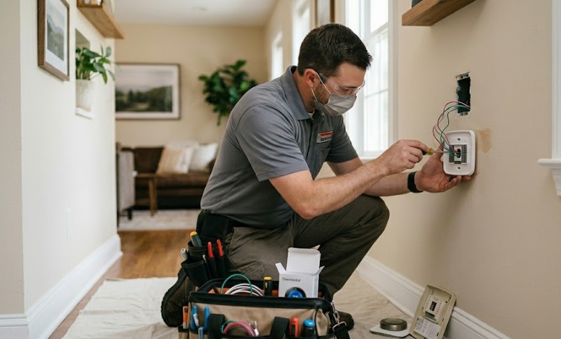 thermostat installation and replacement in Hialeah